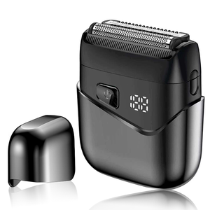 Mini rasoir électrique pour hommes, portable, 2 lames flottantes, rasoir de voyage, écran LED, tondeuse à barbe, étanche, rechargeable - Product Image 1