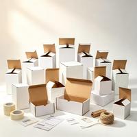 Emballage en carton kraft personnalisé, recyclable, avec doublure en éponge pour bougies, impression UV, fermeture automatique, bande auto-adhésive à déchirer pour