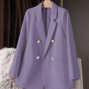 Di fascia alta verde elegante <span class=keywords><strong>Blazer</strong></span> da <span class=keywords><strong>donna</strong></span> primavera autunno piccola piccola tuta Casual larga stile coreano con ricamo a bottoni - Product Image 2