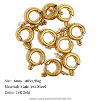 DIY Fermoir Jump Ring Binder Accessoires Spring Buckle Extension Chains Accessoires en acier inoxydable pour la fabrication de bijoux