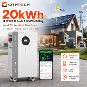 Batería de Litio de Alta Capacidad para el Hogar con Sistema de Gestión de Batería Inteligente (BMS), 20 kWh, 51.2 V, 400 Ah, CAN RS485, 8000 Ciclos, Respaldo Solar - Product Image 4