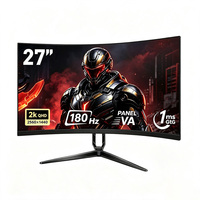 Moniteur de jeu incurvé MVA 27 pouces 180 Hz 2800R 2560*1440 QHD pour ordinateur de bureau
