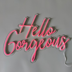 Letrero de Neón LED Flexible Koncept Drop Shipping, Letrero de Neón con Letras de 64 cm, Letrero de Neón 'Hello Gorgeous' para Bodas, Fiestas, Eventos en Casa - Product Image 6