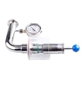 KQ Thép Không Gỉ Vệ Sinh Tri Kẹp Không Khí Sơ Tán SS <span class=keywords><strong>Spunding</strong></span> Van Với Đo Áp Suất Cho Nhà Máy Bia Keg - Product Image 4