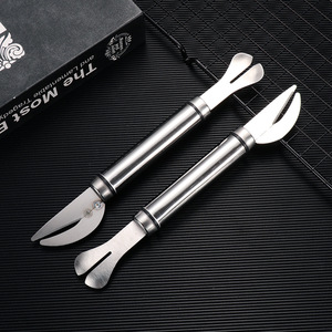 Stainless Steel Intestinal Spatula Double Headed For Chicken Duck Goose Intestine Cleaning Degreasing <b>Tool</b> - Product Image 3