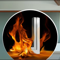 Fenêtres coupe-feu en acier de 90 minutes, ouverture horizontale, design moderne, écran pivotant en alliage d'aluminium pour utilisation hôtelière, personnalisation possible