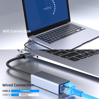Adaptateur Ethernet Gigabit USB 3.0 gris sidéral avec puce AX88179B/RTL8153E, carte réseau externe RJ45, neuf, directement d'usine, en stock