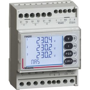 BTicino F4N200 elettronica multifunzione centralina RS485 (4 moduli DIN35) strumento di misura della potenza - Product Image 1