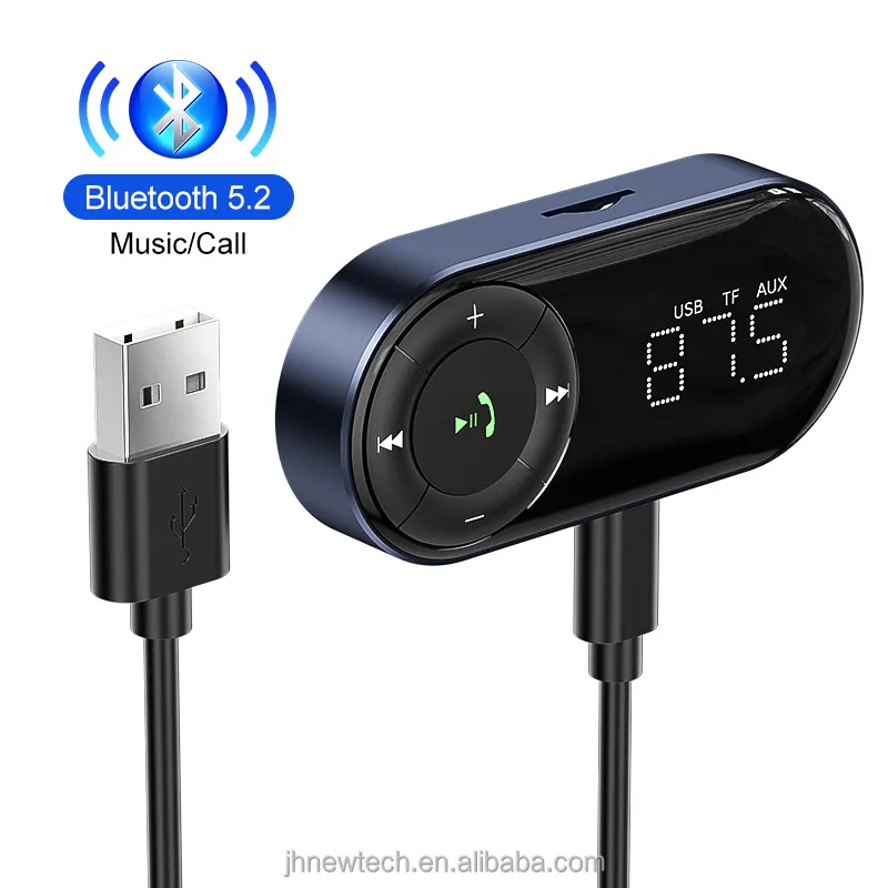 2 In 1 araba kablosuz FM verici 3.5mm Aux Handsfree çağrı kablosuz müzik araba alıcısı kablosuz Bluetooth ile uyumlu