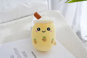 Llaveros de Peluche Personalizados Súper Suaves con Forma de Dibujos Animados, Tazas de Café/Té con Leche, Juguetes de Peluche de Boba Tea y Frutas, Accesorios Lindos y Adorables - Product Image 5