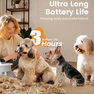 Tondeuses silencieuses pour chiens sans fil pour le toilettage de cheveux <span class=keywords><strong>longs</strong></span> avec acier inoxydable et ABS <span class=keywords><strong>tondeuse</strong></span> durable pour chat pour cheveux emmêlés - Product Image 4