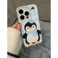 Coques de téléphone portable antichoc mignonnes motif pingouin pour iPhone 17 Air 16 Plus Pro Max 15 14 13 12 11 X XR – Housse de protection souple anti-chute