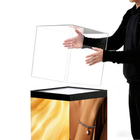 Exhibidor LED Interior Semi-Transparente, Cubo LED Publicitario para Exhibiciones, Joyería, Video