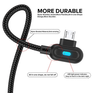 สายชาร์จ <span class=keywords><strong>USB</strong></span> Type C ไมโครไฟ90องศาใหม่ล่าสุดสายชาร์จ <span class=keywords><strong>USB</strong></span> เล่นเกมพร้อมไฟแสดงสถานะ LED สำหรับ iPhone - Product Image 6