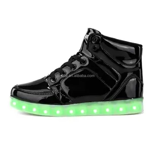 Chaussures lumineuses LED pour enfants chaussures décontractées en cuir PU chaussures lumineuses pour enfants