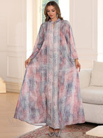 Robe Abaya Islamique pour Femmes Musulmanes, Élégante, en Polyester, pour l'Hiver et l'Automne, pour Mariage