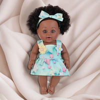 Poupée africaine noire de 12 pouces, en vinyle souple, coiffure afro, robe de princesse
