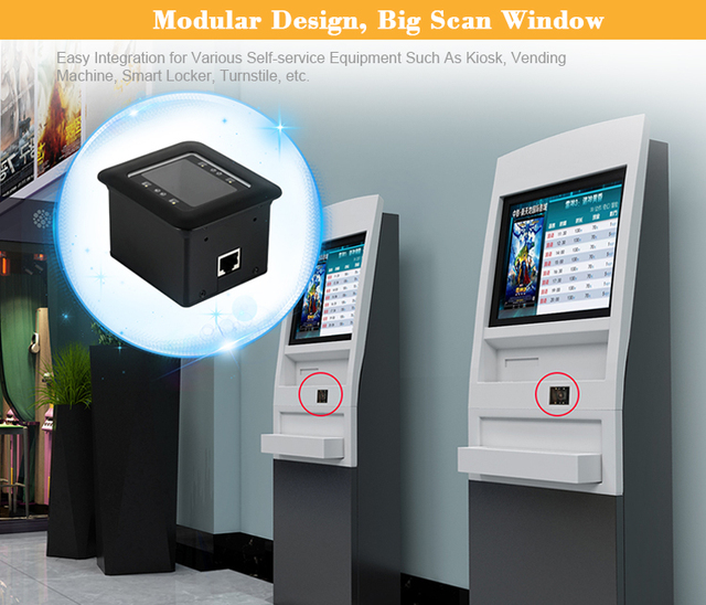 Rakinda USB COM RS232 QR Code Barcode Scanner Box for Mobile Online Payment A4 Size in Stock
