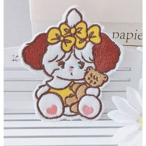 Parche Adhesivo de Peluche con Bordado Kawaii de Conejo, Gato y Oso para Decoración de Bolsos y Fundas de Teléfono - Product Image 6