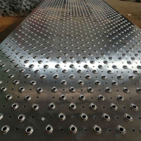 Marches d'escalier antidérapantes en grille métallique moderne avec planche perforée, galvanisées à chaud, motif crocodile, en aluminium