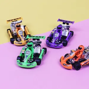 ミニプルバックパワーゴーカートカーレーシングゲーム車両モデル子供教育玩具男の子のための面白い子供のおもちゃプラスチック車