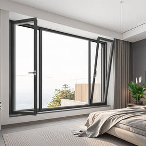 Fenêtre à cadre en aluminium basculante et pivotante avec vitrage Low-E - Économe en énergie, fonctionnement facile par manivelle pour la rénovation de maisons en Californie - Product Image 1