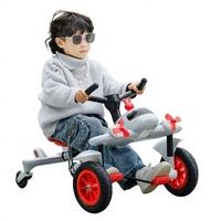 Auto de Pedales con Forma de Avión para Niños, Go-Kart con Música y Luces, de 2 a 4 Años, de Plástico