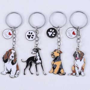Llavero de Metal Personalizable con Colgante en Forma de Corazón de San Bernardo Yorkshire, Decoración para Bolsos, Lindo Llavero de Metal para Mascotas - Product Image 1