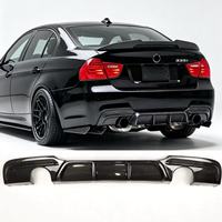 Diffuser Belakang BMW Seri 3 E90 M-Tech Dual Single-Exit Serat Karbon Langsung dari Pabrik untuk BMW E90 Diffuser Belakang Bibir Bumper Belakang
