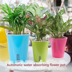 Décoration d'intérieur, décoration de jardin, jardinières vertes, pots de fleurs en plastique, pots auto-arrosants <span class=keywords><strong>pour</strong></span> plantes d'intérieur - Product Image 1