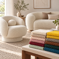 Tissu de canapé en bouclette sherpa doux, matériau de rembourrage à poils bouclés et denses pour canapé, chaise, coussin et mobilier de maison