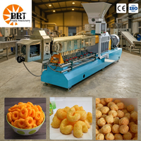 Machine de production de boules de fromage soufflées à double vis, machine à corn puffs, usine de fabrication de snacks soufflés