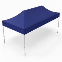 Tonnelle Pliante Robuste 3x6m avec Structure en Acier Thermolaqué et Tissu Oxford Commercial Imperméable 2000-3000mm Quatre Saisons