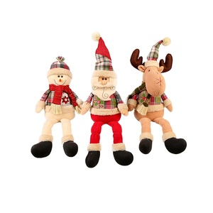 Adornos Navideños de Peluche de Santa Claus y <span class=keywords><strong>Reno</strong></span> - Decoración Festiva Colgante, Adornos de Peluche Suaves para Árbol, Regalo, <span class=keywords><strong>Coche</strong></span> y Hogar - Product Image 1