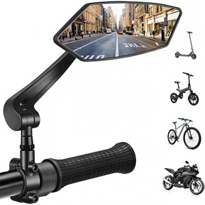 Bicycle <b>Mirror</b> Handlebar Mounted Flat Lens 360 Degree Adjustable Rectangle <b>Plastic</b> Mountain Bike Cycling Accessory - Product Image 5