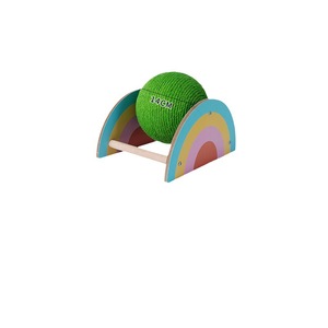 Balle à griffer arc-en-ciel pour chat, balle en sisal, pour l'auto-entretenissement et le soulagement de l'ennui du chat, résistante à l'usure et sans débris, pour utilisation verticale - Product Image 5