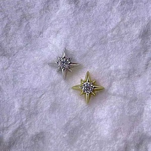 S925 Sterling Silver Moissanite Eight Pointed Star Stud Earrings Hypoallergenic Everyday Wear - Product Image 1