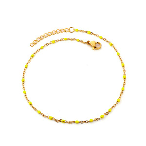 Geometric Beaded Chain <b>Anklet</b> Zinc Alloy Women's Party Foot Ornament - Product Image 5
