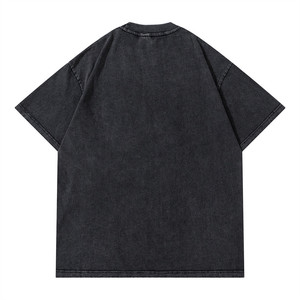 <span class=keywords><strong>T</strong></span>シャツ230gsmコットン酸ウォッシュオーバーサイズユニセックス男性用ストリートウェアパフソフトカスタムロゴネッククロップドシャツ - Product Image 3