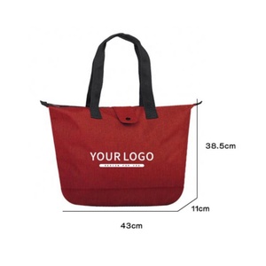 Sacs de courses pliables réutilisables en polyester pour la vente en gros, sacs de courses portables pliables - Product Image 6