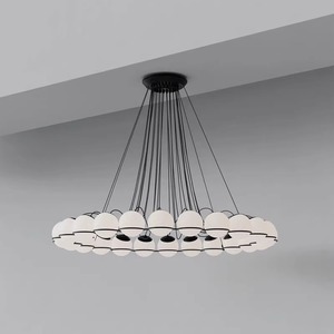 Multi Sphere Combination Chandelier Round Black E27 LED Adjustable Height For Living Room Dining Room Bedroom Nordic Art Style - Product Image 2