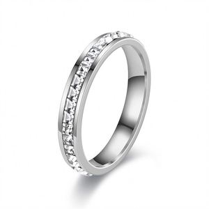 Stainless Steel Women's Trendy Wedding <b>Ring</b> <b>Set</b> Industrial Design Geometric Shape Rose <b>Gold</b> Plated Daily Wear Tryme - Product Image 6