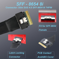 Cable de Conexión de Datos para Servidor MCIO 8i a SFF-8654 8i de 74 Pines de Alta Calidad y Envío Rápido de Fábrica al por Mayor para Computadoras
