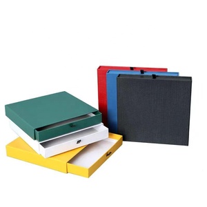 Hộp giấy vuông màu xanh với thiết kế ngăn kéo thuận tiện cho bao bì may mặc và văn phòng phẩm - Product Image 6