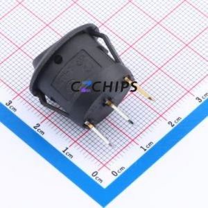 KCD1-201-R Rocker Switch Through hole Component (THT) Switch 23mm 20.5mm 25mm Concave Bend - Product Image 2