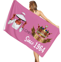 Serviette de plage personnalisée Iota Phi Lambda avec un design tendance, idéale pour les vacances d'été à la plage, serviette de bain absorbante pour la salle de bain