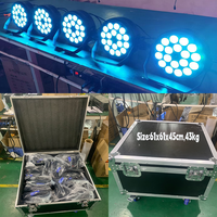 Projecteur LED Par 18*10W DMX RGBW 4-en-1 plat pour scène, DJ, mariage, fête, discothèque, bar