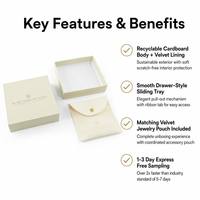 Caja de Cartón Ecológica con Superficie Texturizada Personalizada para Cosméticos, Joyería y Solución de Empaque para Regalos de Lujo