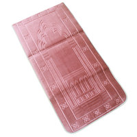 Verdickte Flanell-Gebetsmatte mit Kleiner Rückenlehne, Gepolstert, Faltbar, Rutschfest, Jacquard, Moderne Arabische Muslimische Islamische Gebetsmatte