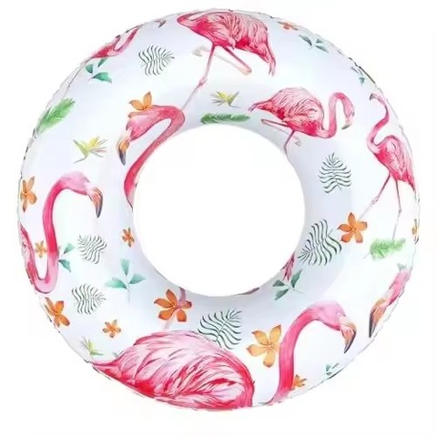 Custom Logo Pattern Colorful Waterplay Relaxing Beach Baby Adult Inflatable Air Pool Float Swimming Ring Float
